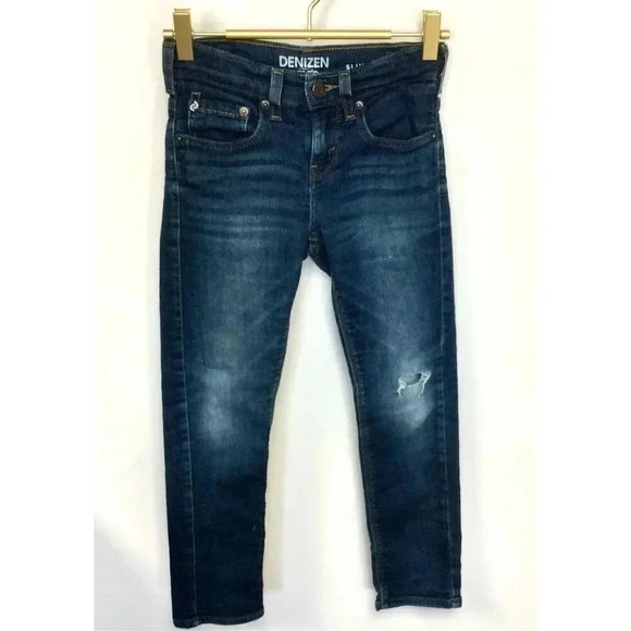 Levi's kids boys  Blue Five Pocket Distressed Denizen Slim Jeans Size Regular 8 - Picture 1 of 11